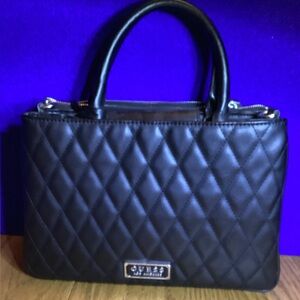 Guess Black Quilted Satchel